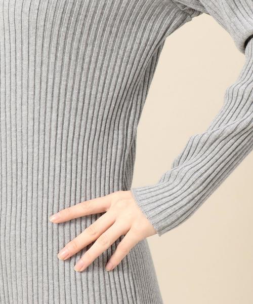 BEAUTY&YOUTH UNITED ARROWS(ビューティーアンドユースユナイテッドアローズ)の「BY コットンリブVネックワンピース◆(ワンピース・レディース・ブラック/グレー/オリーブ・フリー)」の10枚目の写真