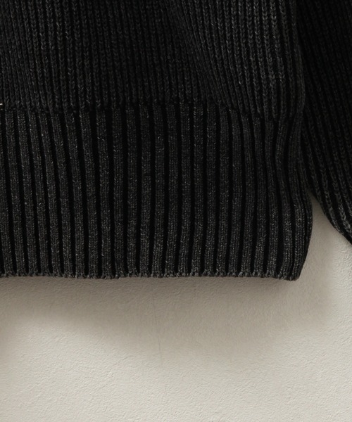 welise（ウェライズ）の「【welise/ウェライズ】ケミカルオーバーダイ スプリングニット オーバーサイズ 2重襟クルーネックセーター（ニット/セーター・メンズ・ブルー系その他/ブラック/ワイン/グレー・S/M/L/XL）」の6枚目の写真