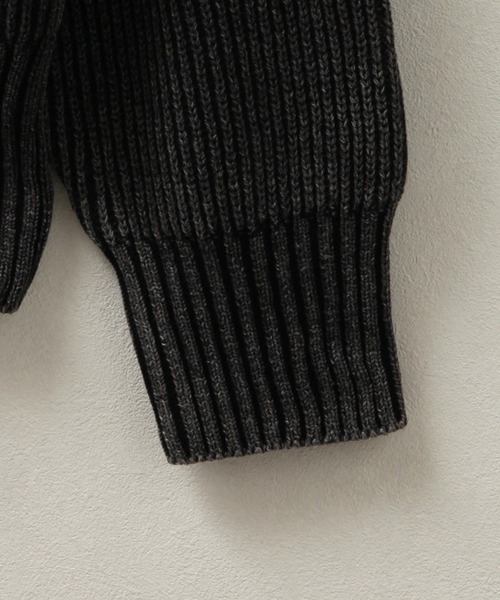 welise（ウェライズ）の「【welise/ウェライズ】ケミカルオーバーダイ スプリングニット オーバーサイズ 2重襟クルーネックセーター（ニット/セーター・メンズ・ブルー系その他/ブラック/ワイン/グレー・S/M/L/XL）」の5枚目の写真