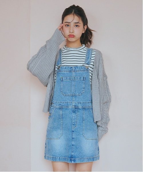 セール】デニムジャンスカ（ジャンパースカート）｜LOVETOXIC