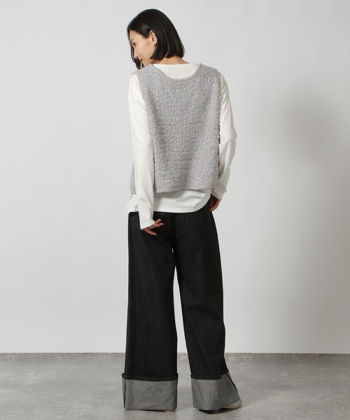 LAKOLE（ラコレ）の「2WAYテープヤーンベスト / 145835（ベスト・レディース・グレー/ブラック/アイボリー・FREE）」の20枚目の写真