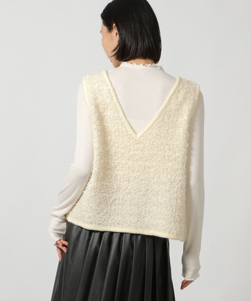 LAKOLE（ラコレ）の「2WAYテープヤーンベスト / 145835（ベスト・レディース・グレー/ブラック/アイボリー・FREE）」の7枚目の写真