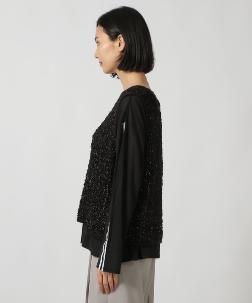 LAKOLE（ラコレ）の「2WAYテープヤーンベスト / 145835（ベスト・レディース・グレー/ブラック/アイボリー・FREE）」の9枚目の写真