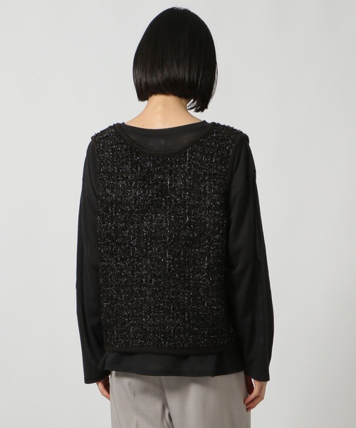 LAKOLE（ラコレ）の「2WAYテープヤーンベスト / 145835（ベスト・レディース・グレー/ブラック/アイボリー・FREE）」の10枚目の写真