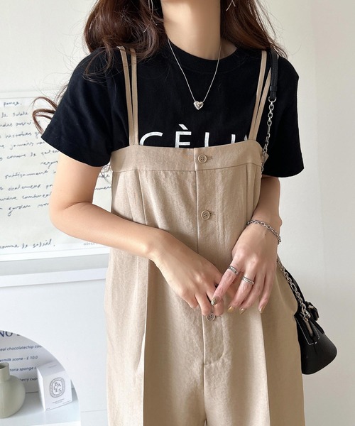 classicalelf(クラシカルエルフ)の「大人のこなれカジュアル。フロントボタン使いサロペットパンツ(つなぎ/オールインワン・レディース・チャコール/ベージュ/ブラック・X-LARGE/SMALL/MEDIUM/LARGE)」の20枚目の写真