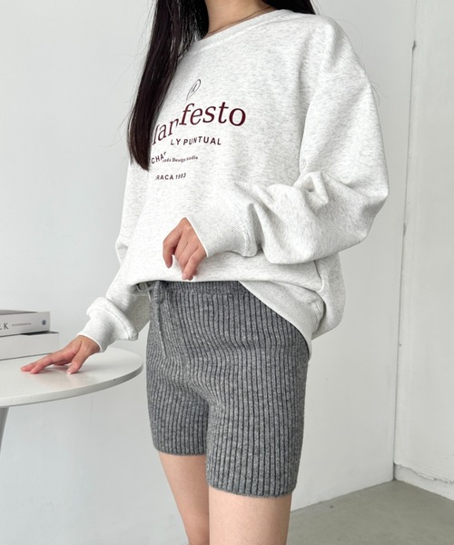 CLEA（クレア）の「リブニットショートパンツ（その他パンツ・レディース・ベージュ/アイボリー/ブラック/グレー・FREE）」の15枚目の写真