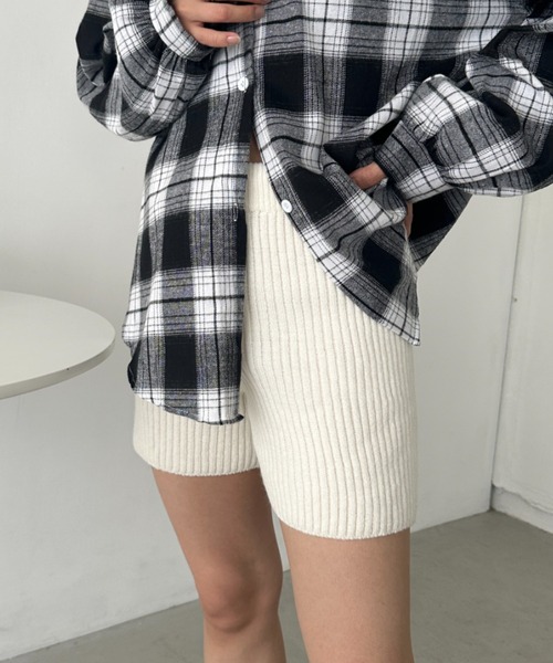 CLEA（クレア）の「リブニットショートパンツ（その他パンツ・レディース・ベージュ/アイボリー/ブラック/グレー・FREE）」の22枚目の写真