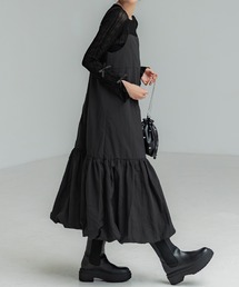 【WEB限定セール】バルーンヘム ナイロンキャミワンピース
