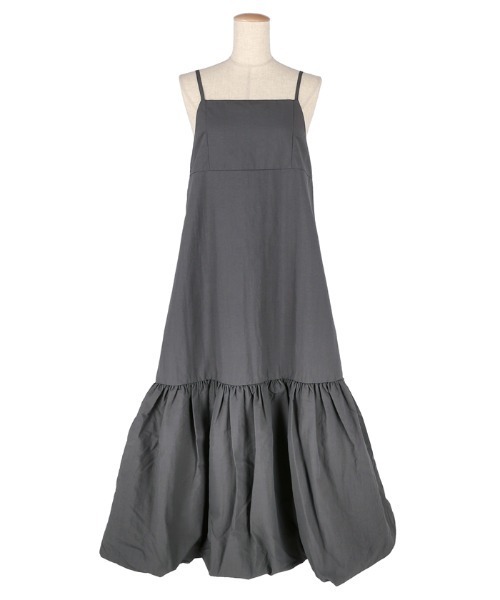 coca(coca)(コカ)の「【WEB限定セール】バルーンヘム ナイロンキャミワンピース(ワンピース・レディース・ブラック/チャコール・M/L)」の15枚目の写真