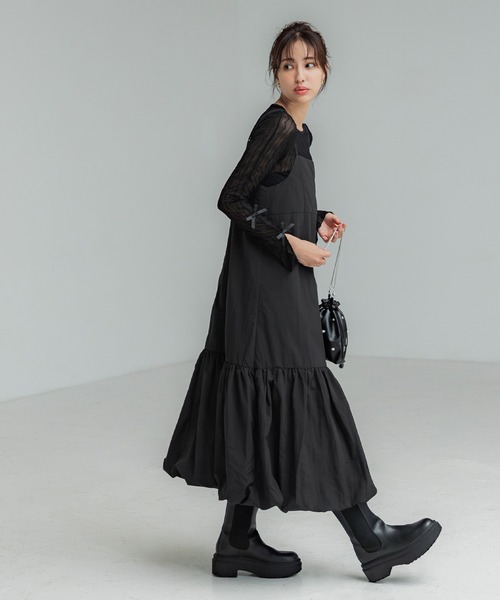 レア⭐️ 【本日限定 値下げ 】comoli カナパワンピース　0 ブラック オールレースメロウワンピース【kaene直営限定】結婚式 二次会 同窓会