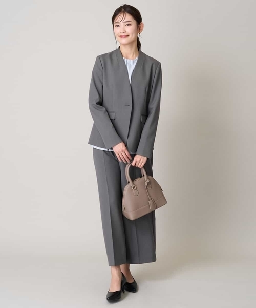 a.v.v（アーヴェヴェ）の「【洗える/イージーケア/UVカット/ストレッチ】スカルノテックスクロップドワイドパンツ（その他パンツ・レディース・ネイビー/ブラウン/ライトグレー・34/36/40/38/42）」の11枚目の写真