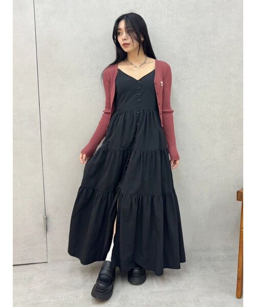 EVRIS(エヴリス)の「ワンポイントフロントボタンカーディガン(ニット/セーター・レディース・グレー/ブラック/ホワイト/レッド・FREE)」の20枚目の写真