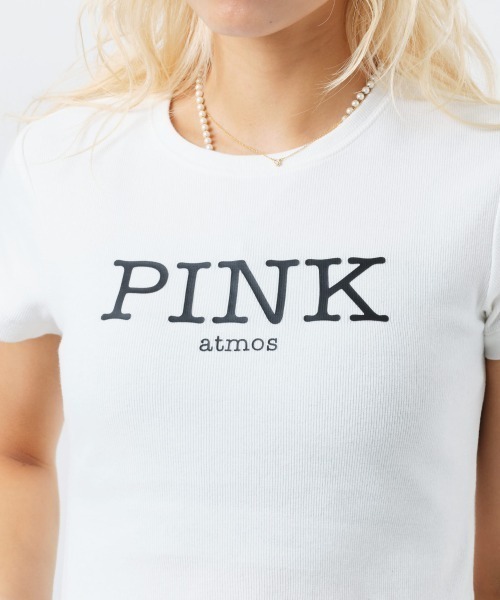 atmos pink(アトモスピンク)の「atmos pink Rib Tight T-Shirt / アトモス ピンク リブ タイト ティーシャツ(Tシャツ/カットソー・レディース・バーガンディー/ブラック/ホワイト・FREE)」の7枚目の写真
