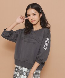 PINK-latte | 【肌触りサラリ／定番】袖レースアップ プルオーバー(Tシャツ/カットソー)