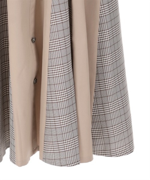 axes femme（アクシーズファム）の「チェック柄パッチワークワンピース（ワンピース・レディース・ワイン/ダークグリーン/ベージュ・FREE）」の20枚目の写真