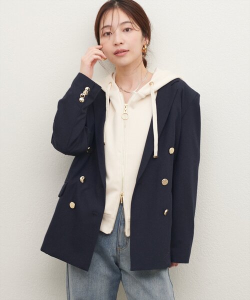 natural couture(ナチュラルクチュール)の「ふわもちWzipパーカー(Tシャツ/カットソー・レディース・ピンク/ブラウン/チャコールグレー/アイボリー/グレイッシュベージュ・FREE)」の12枚目の写真