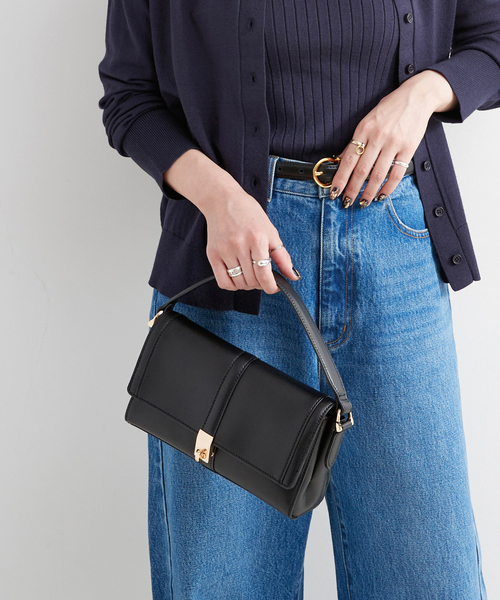 MIAN (ミアン)の「MIAN/ミアン ベルトデザイン2WAYショルダーバッグ(ショルダーバッグ・レディース・ブラウン/ブラック/アイボリー・FREE)」の5枚目の写真