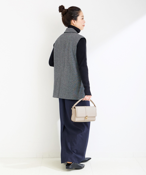 MIAN (ミアン)の「MIAN/ミアン ベルトデザイン2WAYショルダーバッグ(ショルダーバッグ・レディース・ブラウン/ブラック/アイボリー・FREE)」の7枚目の写真