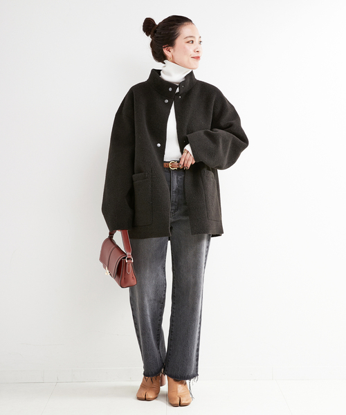 MIAN (ミアン)の「MIAN/ミアン ベルトデザイン2WAYショルダーバッグ(ショルダーバッグ・レディース・ブラウン/ブラック/アイボリー・FREE)」の10枚目の写真