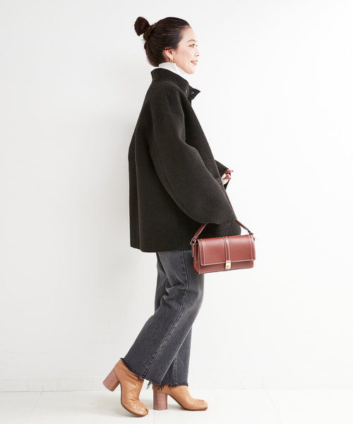 MIAN (ミアン)の「MIAN/ミアン ベルトデザイン2WAYショルダーバッグ(ショルダーバッグ・レディース・ブラウン/ブラック/アイボリー・FREE)」の11枚目の写真