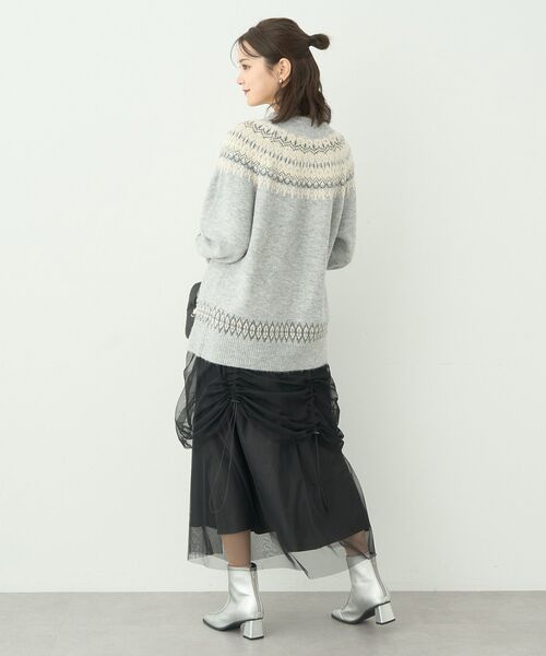 earth music&ecology（アースミュージックアンドエコロジー）の「オーロララメノルディックチュニック（チュニック・レディース・ネイビー/グレー/アイボリー・FREE）」の13枚目の写真