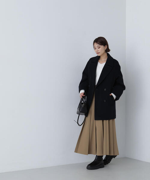 NATURAL BEAUTY BASIC(ナチュラルビューティーベーシック)の「◇コンパクトケーブルニット(ニット/セーター・レディース・オフホワイト/ライトグリーン/ネイビー・FREE)」の12枚目の写真
