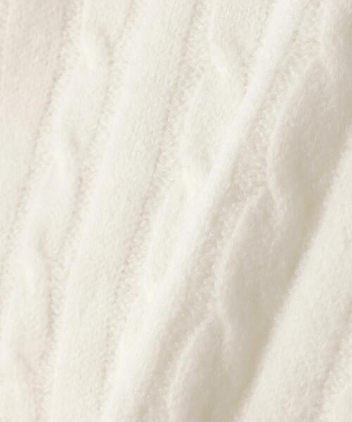 NATURAL BEAUTY BASIC(ナチュラルビューティーベーシック)の「◇コンパクトケーブルニット(ニット/セーター・レディース・オフホワイト/ライトグリーン/ネイビー・FREE)」の13枚目の写真