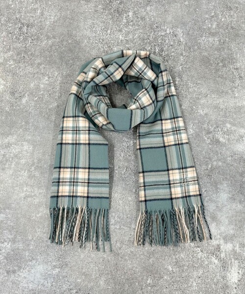 fredy emue（フレディエミュ）の「ソフトチェックストール（ストール/ショール・レディース・ブラック系その他/ブルー系その他/ベージュ系その他・FREE）」の19枚目の写真