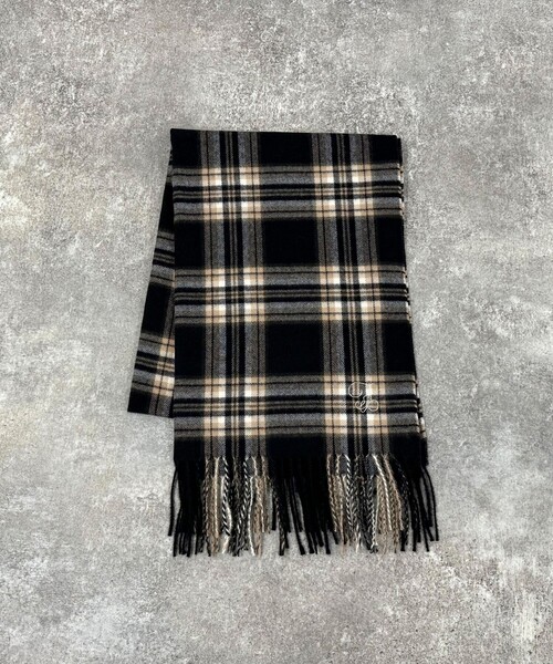 fredy emue（フレディエミュ）の「ソフトチェックストール（ストール/ショール・レディース・ブラック系その他/ブルー系その他/ベージュ系その他・FREE）」の22枚目の写真