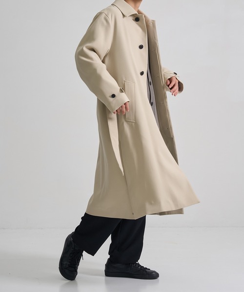 CITY TOKYO（シティトウキョウ）の「アーバンタイロッケンオーバーコート（ステンカラーコート・メンズ・グレイッシュベージュ/チャコールグレー/ブラック・1/2/3）」の19枚目の写真