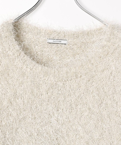 BAYFLOW（ベイフロー）の「ラメフェザーニットプルオーバー（ニット/セーター・レディース・オレンジ/アイボリー/ブラック/ブルー・FREE）」の9枚目の写真