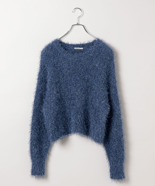 BAYFLOW（ベイフロー）の「ラメフェザーニットプルオーバー（ニット/セーター・レディース・オレンジ/アイボリー/ブラック/ブルー・FREE）」の14枚目の写真