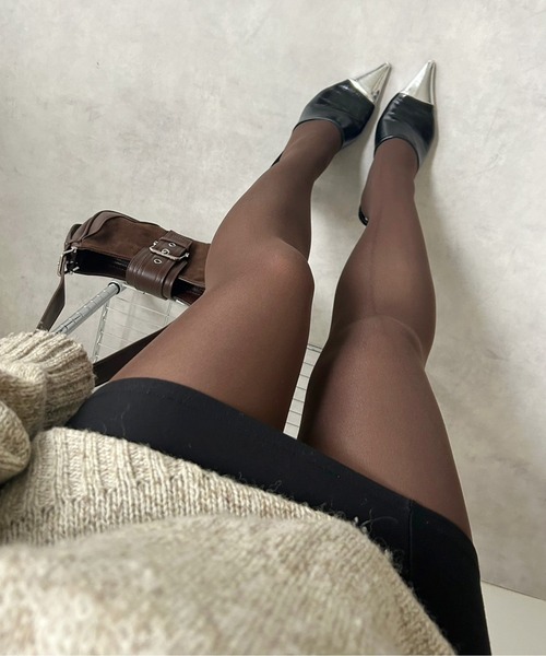 IMARI（イマリ）の「【 IMARI / イマリ 】 ウォーム カラー タイツ #（タイツ/ストッキング・レディース・ブラウン/ボルドー/ネイビー/レッド/パープル/グレー/ピンク・FREE）」の3枚目の写真