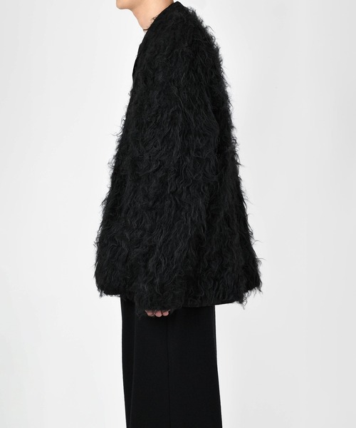トップス LAD MUSICIAN LOOP YARN SHAGGY CARDIGAN LAD MUSICIAN / LOOP YARN SHAGGY KNIT CARDIGAN / BLACK - LAD