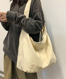【Lilamusant(リラミュゾン)】ニュースペーパーバッグ コットン キャンバス ヴィンテージ ショルダー