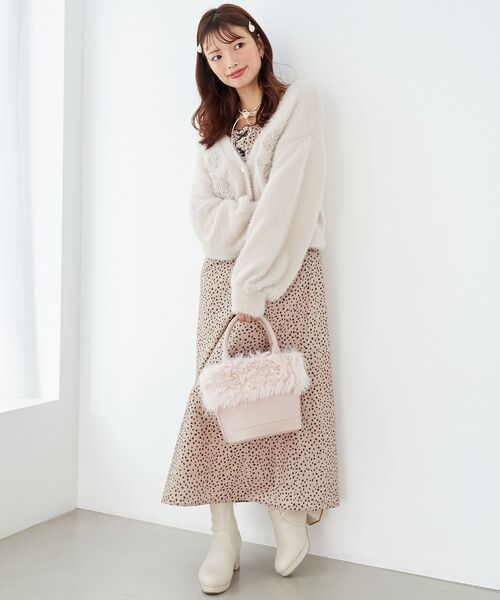 MAJESTIC LEGON（マジェスティックレゴン）の「マラボーバッグ（ショルダーバッグ・レディース・ピンク/アイボリー・FREE）」の7枚目の写真