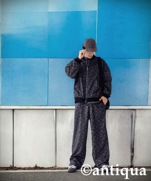 antiqua(アンティカ)の「雲柄タックストレートパンツ(その他パンツ・レディース・ブラック・P/R)」の10枚目の写真