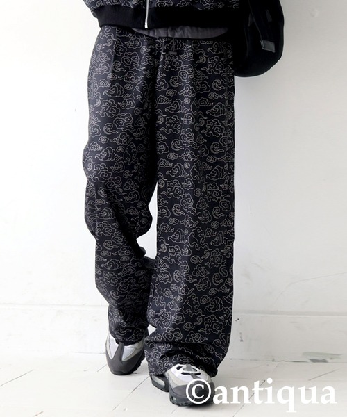 antiqua(アンティカ)の「雲柄タックストレートパンツ(その他パンツ・レディース・ブラック・P/R)」の12枚目の写真