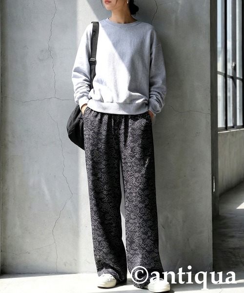antiqua(アンティカ)の「雲柄タックストレートパンツ(その他パンツ・レディース・ブラック・P/R)」の22枚目の写真
