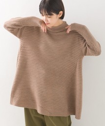 OMNES（オムネス）の「ウール混モックネック裾フレアニット（ポロシャツ）」