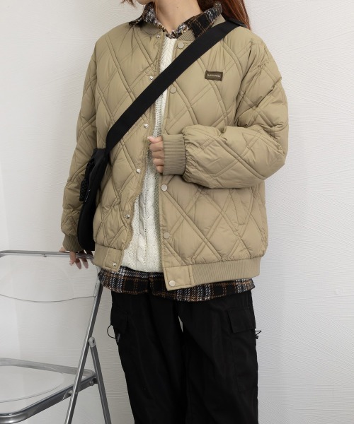 Miniministore(ミニミニストア)の「中綿ジャケット キルティングブルゾン防寒(その他アウター・レディース・ブラック/ベージュ/カーキ・FREE)」の14枚目の写真