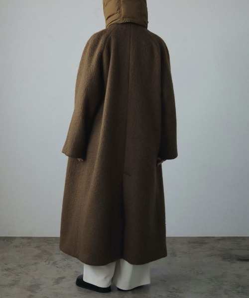 anuke（アンヌーク）の「anuke Collarless Shaggy Coat 62420004