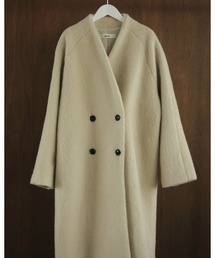 anuke（アンヌーク）の「anuke Collarless Shaggy Coat 62420004