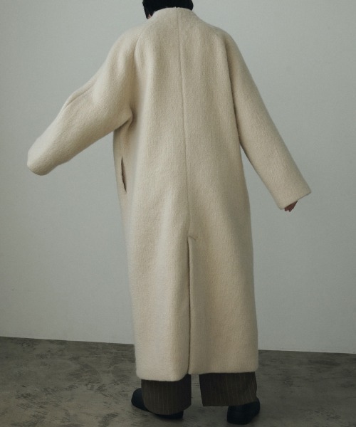 anuke カラーレスシャギーコート anuke Collarless Shaggy Coat 62420004（ノーカラーコート