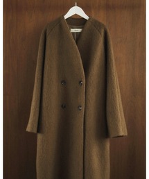 anuke（アンヌーク）の「anuke Collarless Shaggy Coat 62420004