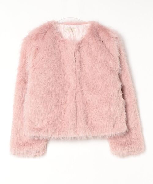 セール】フワフワぬくぬくファージャケット（ノーカラーコート