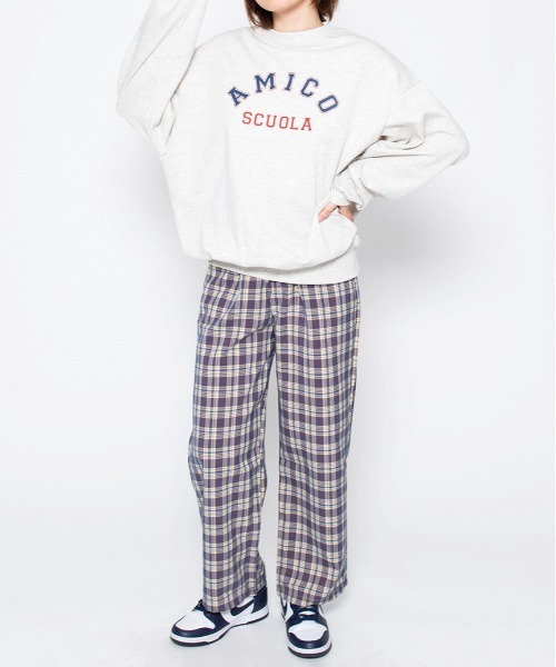 spiritoso(スピリトーゾ)の「【spiritoso】AMICOプリントビッグスウェットトレーナー(Tシャツ/カットソー・レディース・杢グレー/ホワイト系その他・FREE)」の7枚目の写真