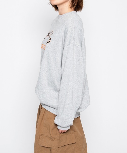 spiritoso(スピリトーゾ)の「【spiritoso】AMICOプリントビッグスウェットトレーナー(Tシャツ/カットソー・レディース・杢グレー/ホワイト系その他・FREE)」の9枚目の写真