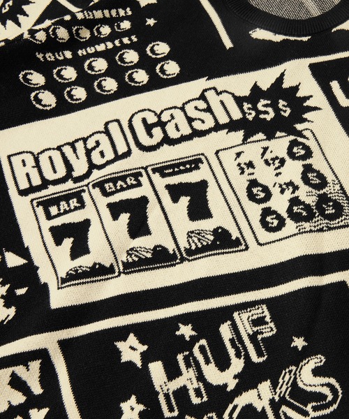 HUF(ハフ)の「LUCKY CREWNECK SWEATER / HUF ハフ クルーセーター(ニット/セーター・メンズ・ブラック・LARGE/XX-LARGE/X-LARGE/MEDIUM/SMALL)」の8枚目の写真