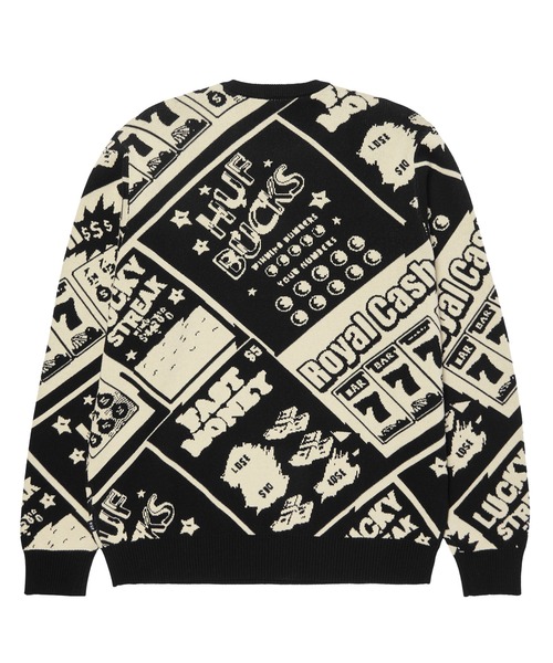 HUF(ハフ)の「LUCKY CREWNECK SWEATER / HUF ハフ クルーセーター(ニット/セーター・メンズ・ブラック・LARGE/XX-LARGE/X-LARGE/MEDIUM/SMALL)」の3枚目の写真